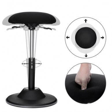 Reguliuojamo aukščio ergonominė balansinė biuro kėdė 2