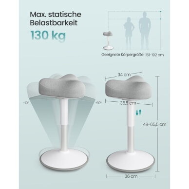 Ergonominė balansinė biuro kėdė 5 Ergonominė balansinė biuro kėdė 5