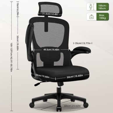Ergonominė biuro kėdė 8