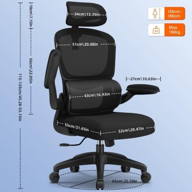 Ergonominė biuro kėdė 6