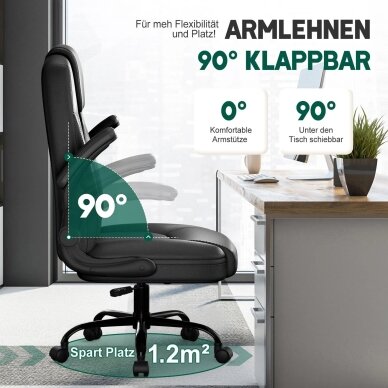 Ergonominė PU odos biuro kėdė 1