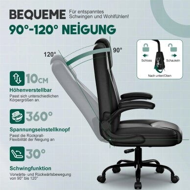 Ergonominė PU odos biuro kėdė 2