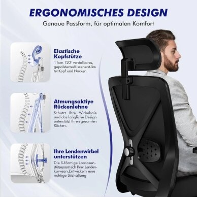Ergonominė biuro kėdė 1