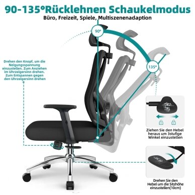 Ergonominė biuro kėdė 3 Ergonominė biuro kėdė 3