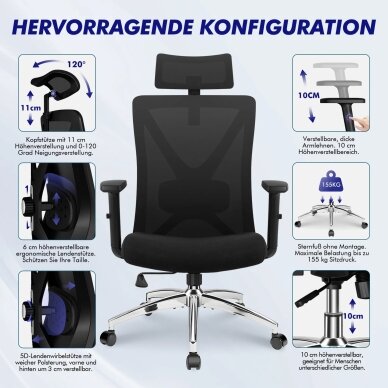 Ergonominė biuro kėdė 5