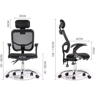 Ergonominė biuro kėdė 3 Ergonominė biuro kėdė 3