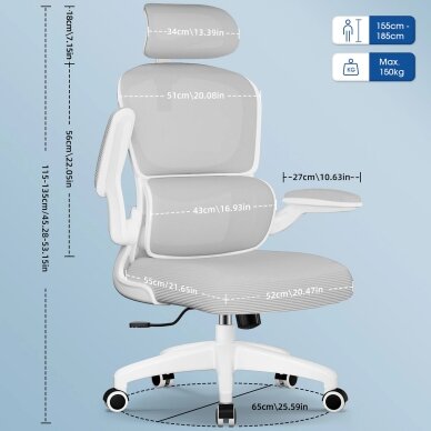 Ergonominė biuro kėdė 6