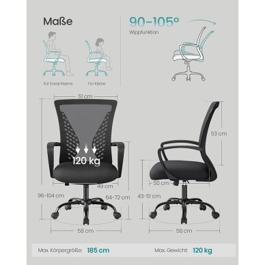 Ergonominė biuro kėdė 5 Ergonominė biuro kėdė 5