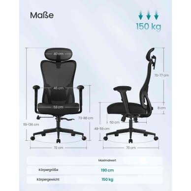 Ergonominė biuro kėdė 6
