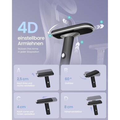 Ergonominė biuro kėdė 5