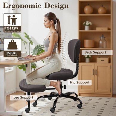 Ergonominė darbo kėdė su pakoju 1 Ergonominė darbo kėdė su pakoju 1