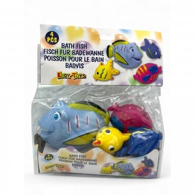 EDDY TOYS vandens žaislai - žuvelės, 4 vnt