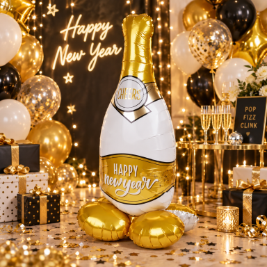 Folinis balionas ''HAPPY NEW YEAR'',  86 cm