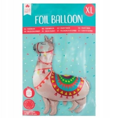 COOL PARTY folinis balionas - Lama, 95 cm