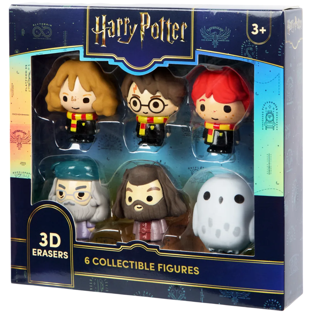 HARRY POTTER 3D trintukų rinkinys, 6 vnt HARRY POTTER 3D trintukų rinkinys, 6 vnt