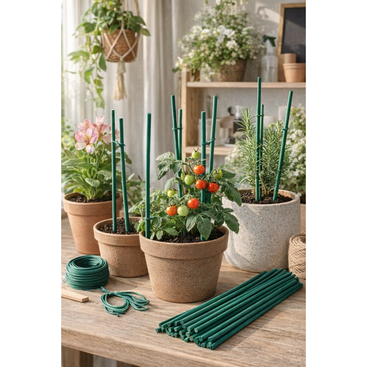 GARDEN TOUCH medinės augalų atramos 40 cm, 50 vnt 1