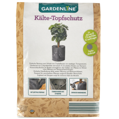 GARDENLINE apsauginis krepšys nuo šalčio gėlių vazonams, 75 x Ø 40 cm