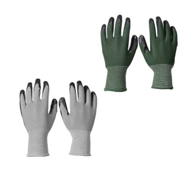 GARDENLINE darbinės pirštinės dengtos nitrilu, 2 vnt, S