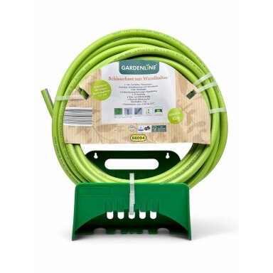 GARDENLINE laistymo žarna su sieniniu laikikliu, 10 m