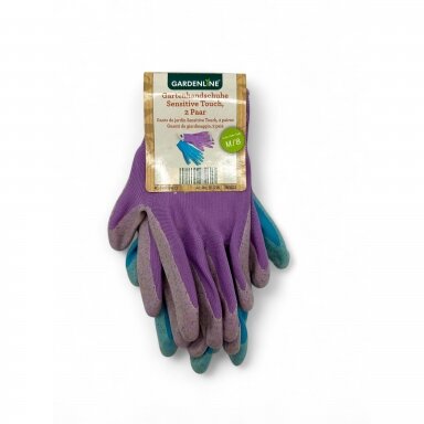 GARDENLINE darbinės pirštinės dengtos nitrilu, 2 vnt, M