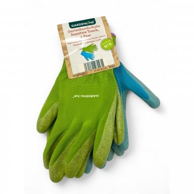 GARDENLINE darbinės pirštinės dengtos nitrilu, 2 vnt, M
