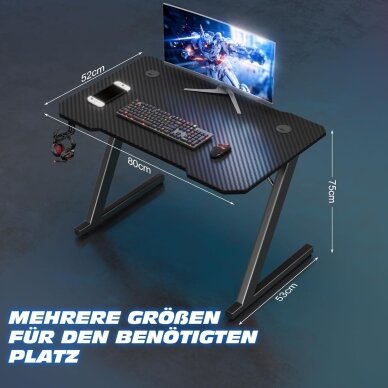 Gaming kompiuterinis stalas, 80 x 52 cm 4