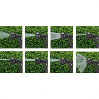 GARDENLINE laistymo žarna su jungtimis ir daugiafunkciniu purkštuku, 15 m 3 GARDENLINE laistymo žarna su jungtimis ir daugiafunkciniu purkštuku, 15 m 3