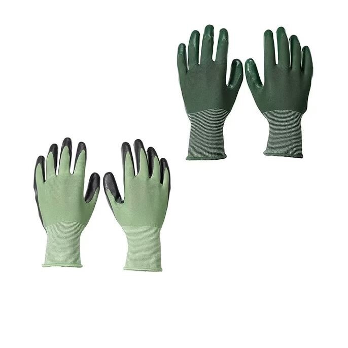 GARDENLINE darbinės pirštinės dengtos nitrilu, 2 vnt, S GARDENLINE darbinės pirštinės dengtos nitrilu, 2 vnt, S