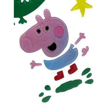 Geliniai lipdukai ant lango "Peppa Pig"
