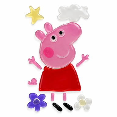 Geliniai lipdukai ant lango "Peppa Pig"