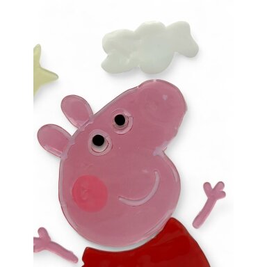 Geliniai lipdukai ant lango "Peppa Pig"