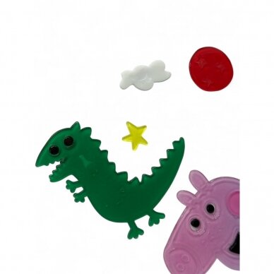 Geliniai lipdukai ant lango "Peppa Pig" 2