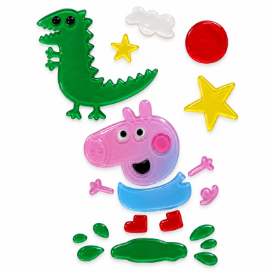Geliniai lipdukai ant lango "Peppa Pig" Geliniai lipdukai ant lango "Peppa Pig"