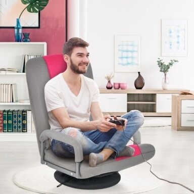 Grindų kėdė su reguliuojamu atlošu, besisukanti 360°
