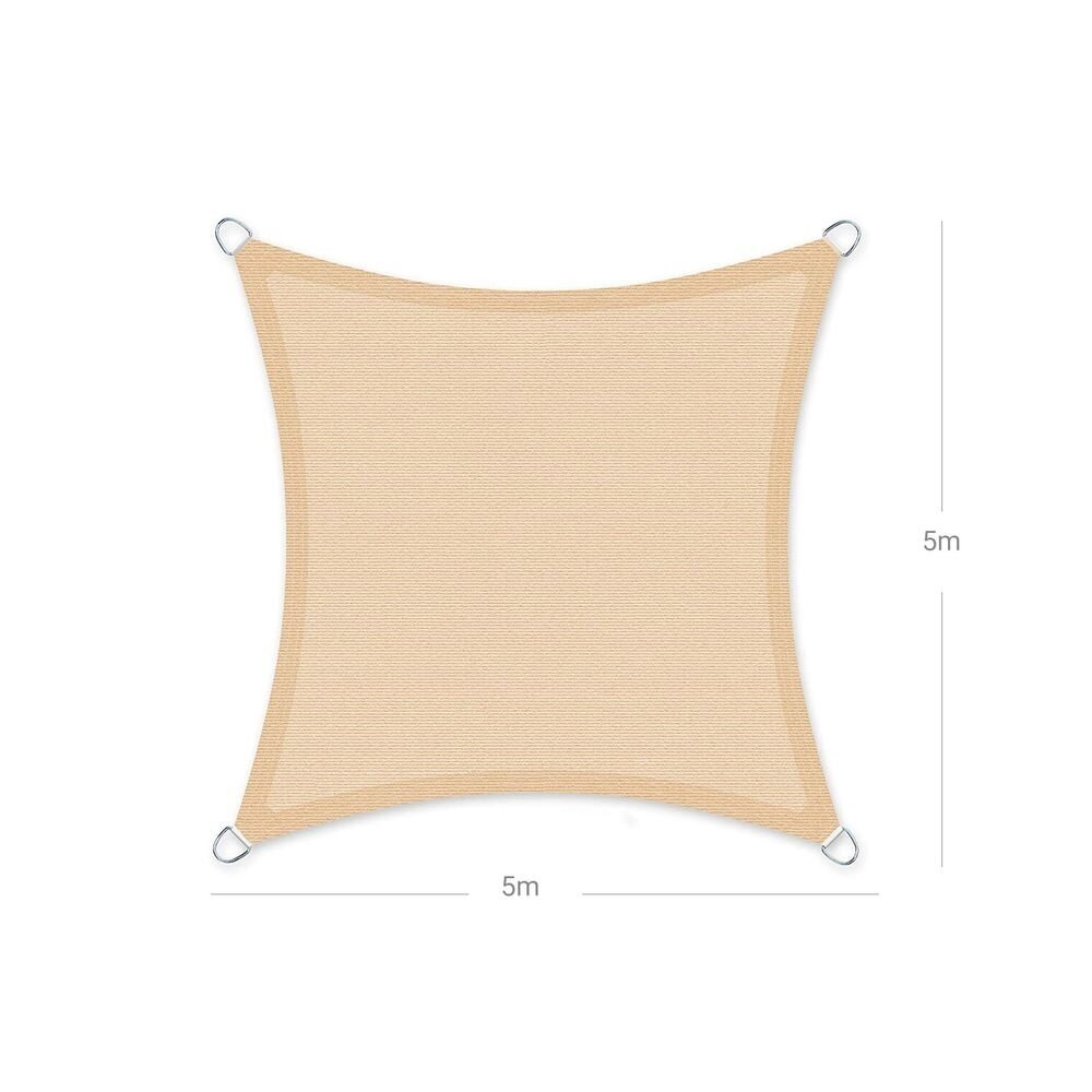 HDPE smėlinė uždanga nuo saulės, 5 x 5 m 5