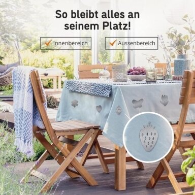 HOME CREATION braškių formos magnetukai - staltiesės svareliai, 4 vnt