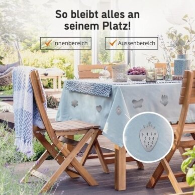 HOME CREATION braškių formos magnetukai - staltiesės svareliai, 4 vnt 1