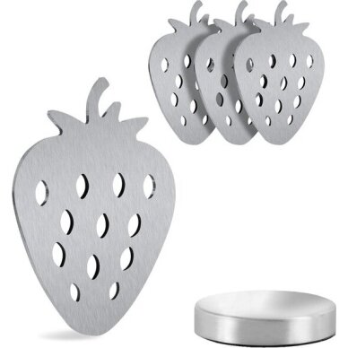 HOME CREATION braškių formos magnetukai - staltiesės svareliai, 4 vnt