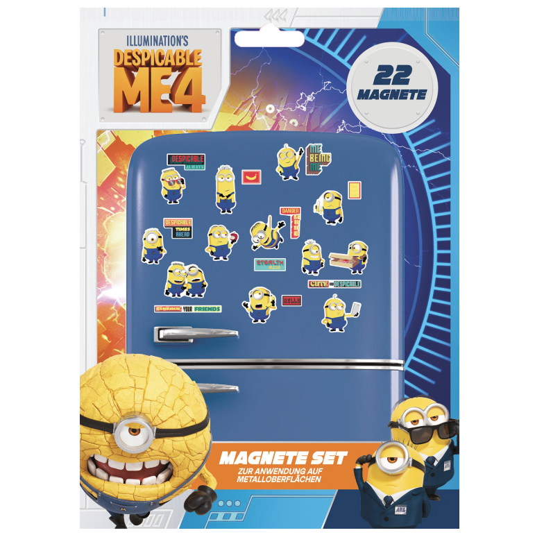 ILLUMINATION „Minions“ magnetų rinkinys, 22 vnt ILLUMINATION „Minions“ magnetų rinkinys, 22 vnt
