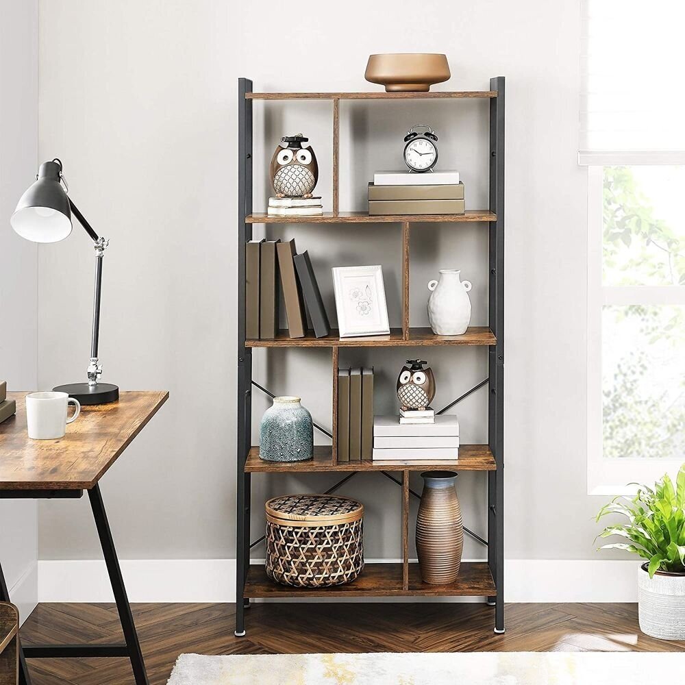 Industrinio stiliaus 8 skyrių pastatoma lentyna 2