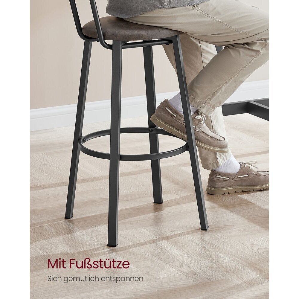Industrinio stiliaus baro kėdės, 2 vnt 2