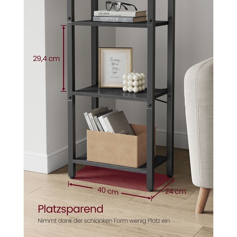 Industrinio stiliaus pastatoma 4 pakopų lentyna 6 Industrinio stiliaus pastatoma 4 pakopų lentyna 6