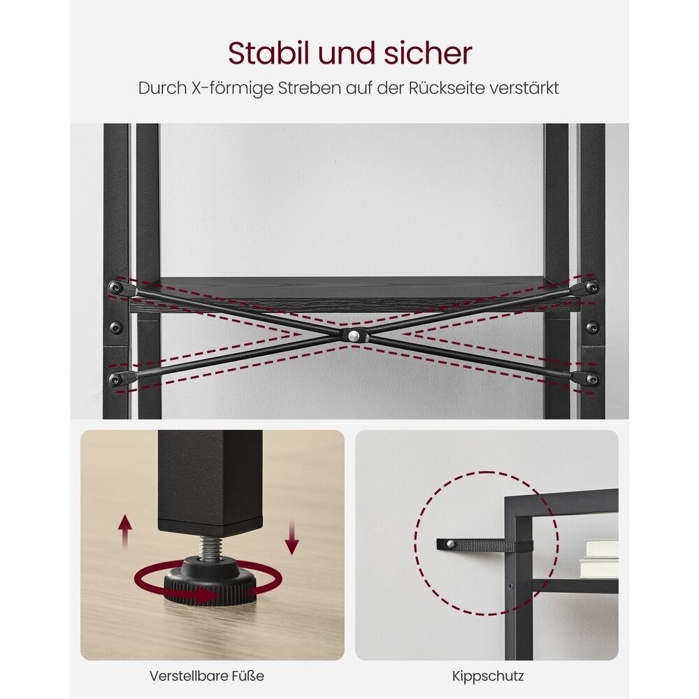 Industrinio stiliaus pastatoma 4 pakopų lentyna 5 Industrinio stiliaus pastatoma 4 pakopų lentyna 5