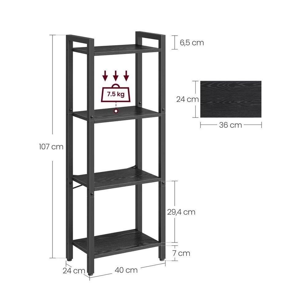 Industrinio stiliaus pastatoma 4 pakopų lentyna 7 Industrinio stiliaus pastatoma 4 pakopų lentyna 7