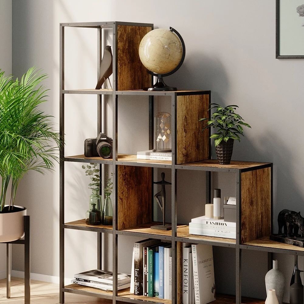 Industrinio stiliaus pastatoma 10 skyrių lentyna FYRK 2