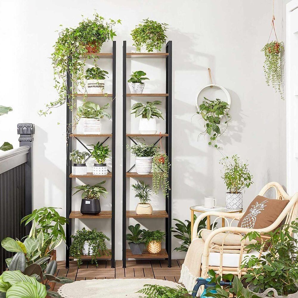 Industrinio stiliaus pastatoma 6 pakopų lentyna 3