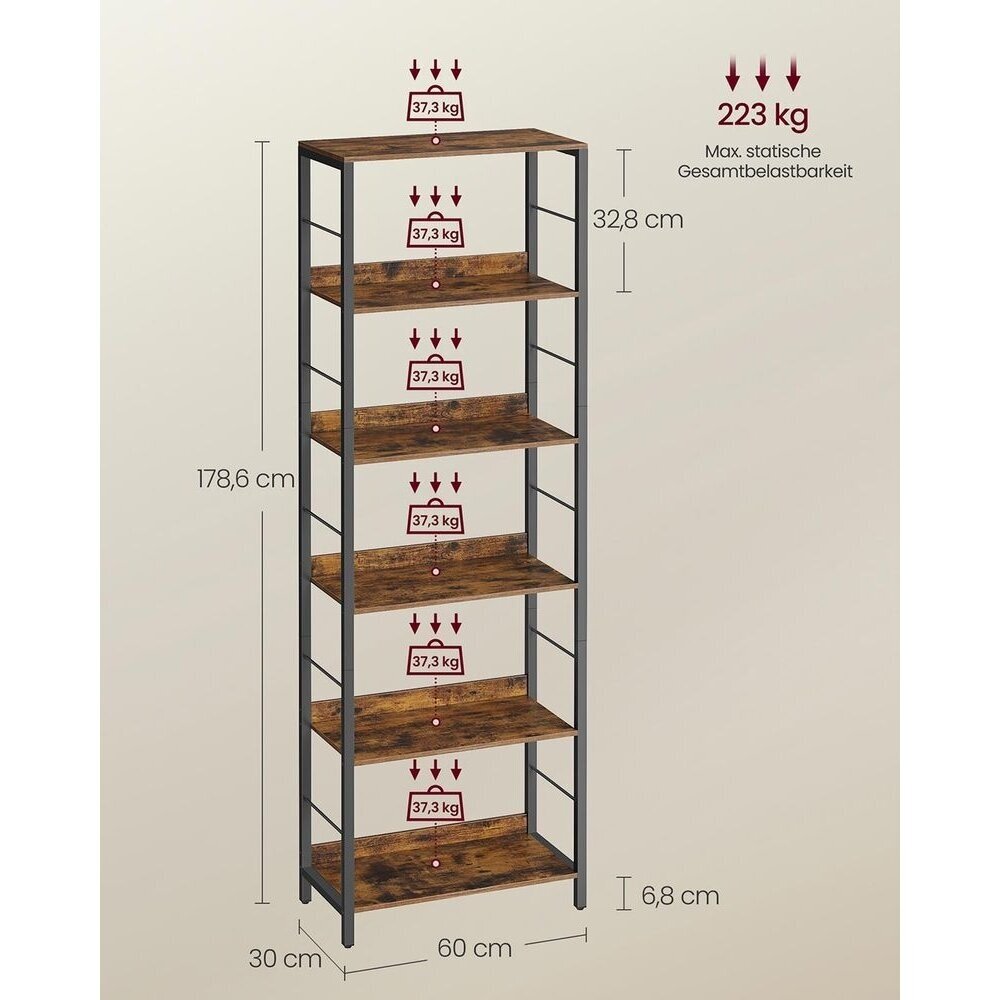 Industrinio stiliaus pastatoma 5 pakopų lentyna 5 Industrinio stiliaus pastatoma 5 pakopų lentyna 5