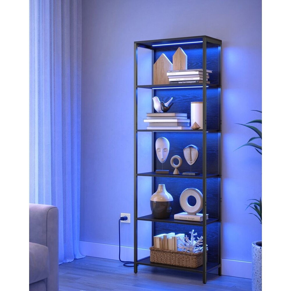 Industrinio stiliaus pastatoma 6 pakopų lentyna su LED apšvietimu 1 Industrinio stiliaus pastatoma 6 pakopų lentyna su LED apšvietimu 1