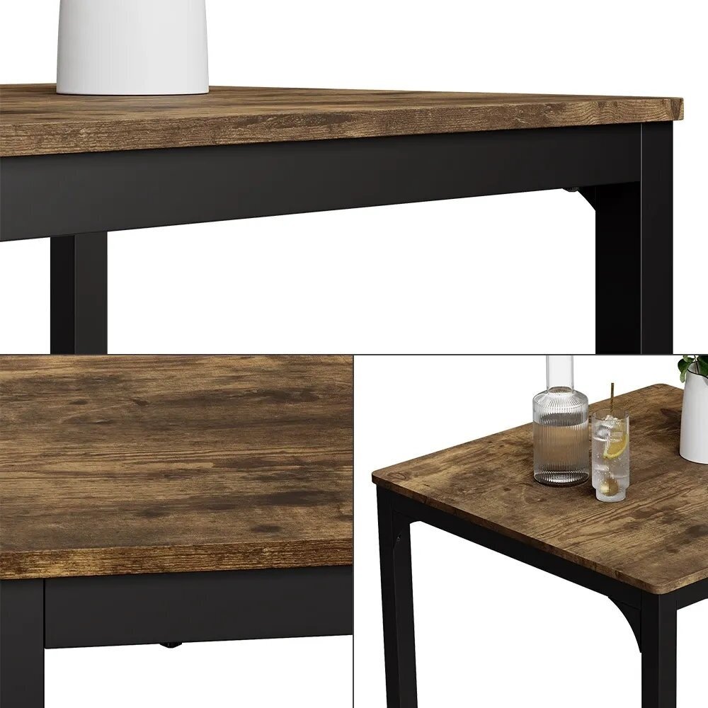 Industrinio stiliaus valgomojo stalas FYRK, 75 x 70 x 70 cm 4 Industrinio stiliaus valgomojo stalas FYRK, 75 x 70 x 70 cm 4
