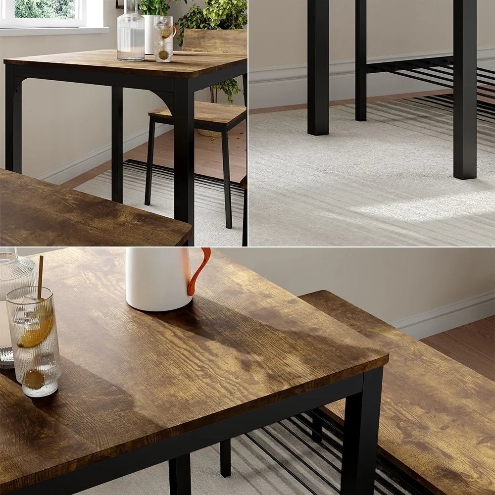 Industrinio stiliaus valgomojo stalas FYRK, 75 x 70 x 70 cm 2 Industrinio stiliaus valgomojo stalas FYRK, 75 x 70 x 70 cm 2